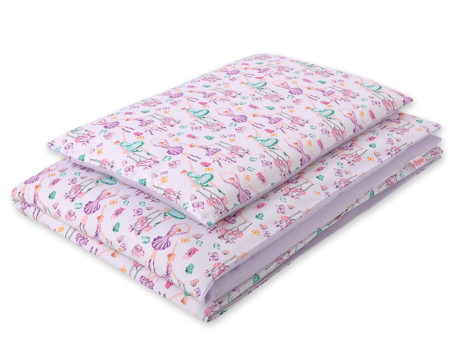 Baby cotton bedding set 2-pcs 140x200 Junior - ballerinas lilac