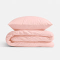 Cotton children's bedding set 2 pieces pillowcase 60x40 cm and duvet cover 135x100 cm - powder pink