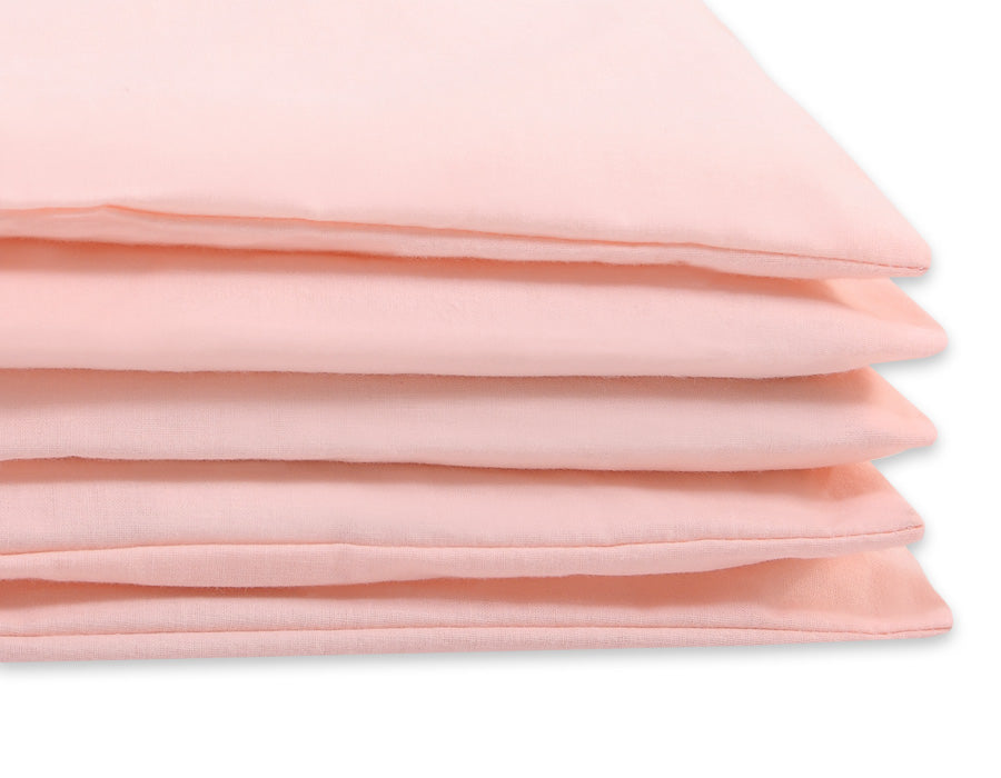 Cotton children's bedding set, 2 pieces, pillowcase 60x40 cm and duvet cover 120x90 - powder pink