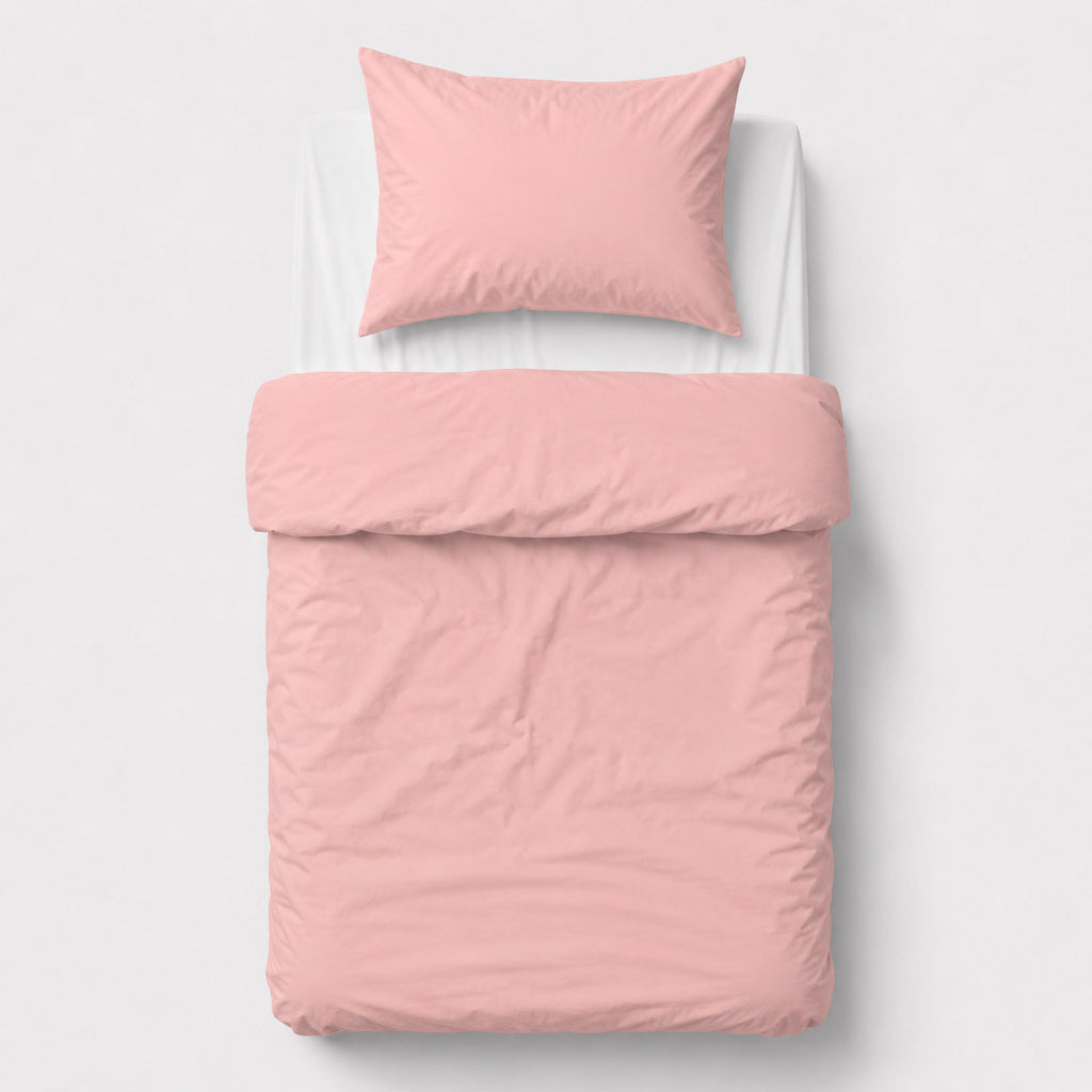 Cotton children's bedding set 2 pieces pillowcase 60x40 cm and duvet cover 135x100 cm - pastel pink