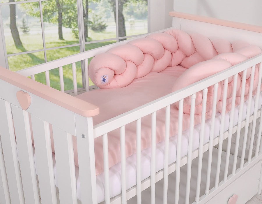 Knot bumper- pastel pink