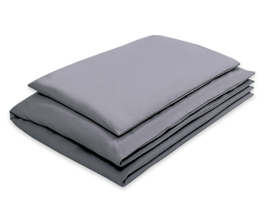Cotton children's bedding set 2 pieces pillowcase 60x40 cm and duvet cover 135x100 cm - anthracite