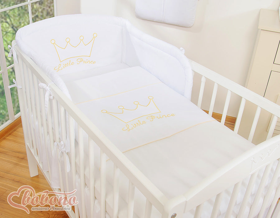 Bedding set 3pcs- Little Prince/Princess white