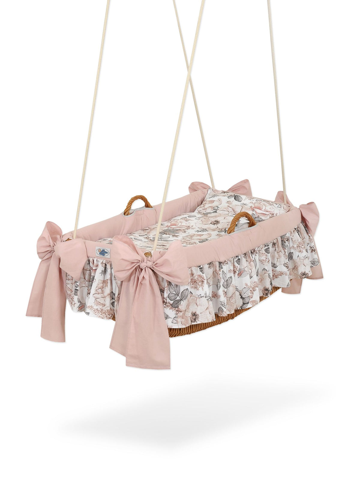 Moses Basket Hanging crib - Sepia roses