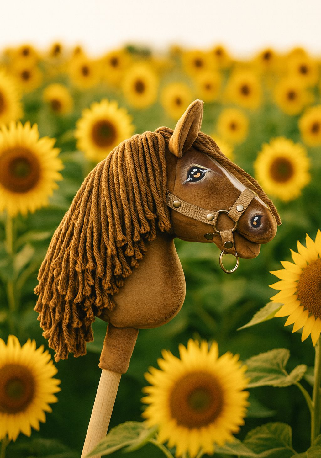 Horse on a stick Super Hobby Horse Premium light chestnut horse A5
