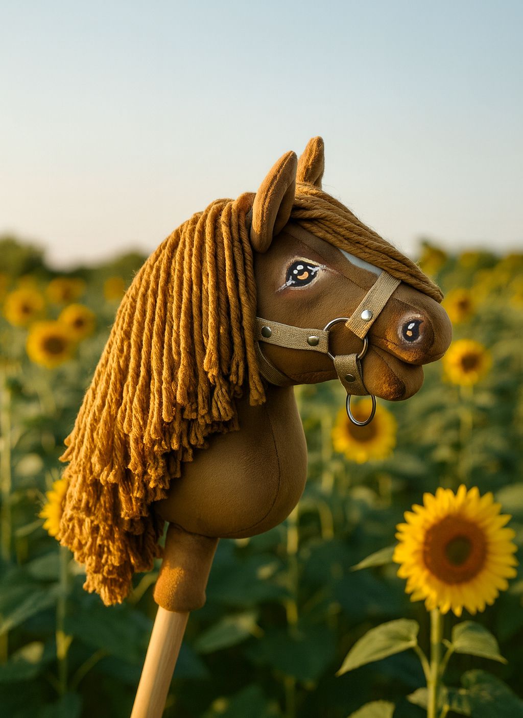 Horse on a stick Super Hobby Horse Premium light chestnut horse A5