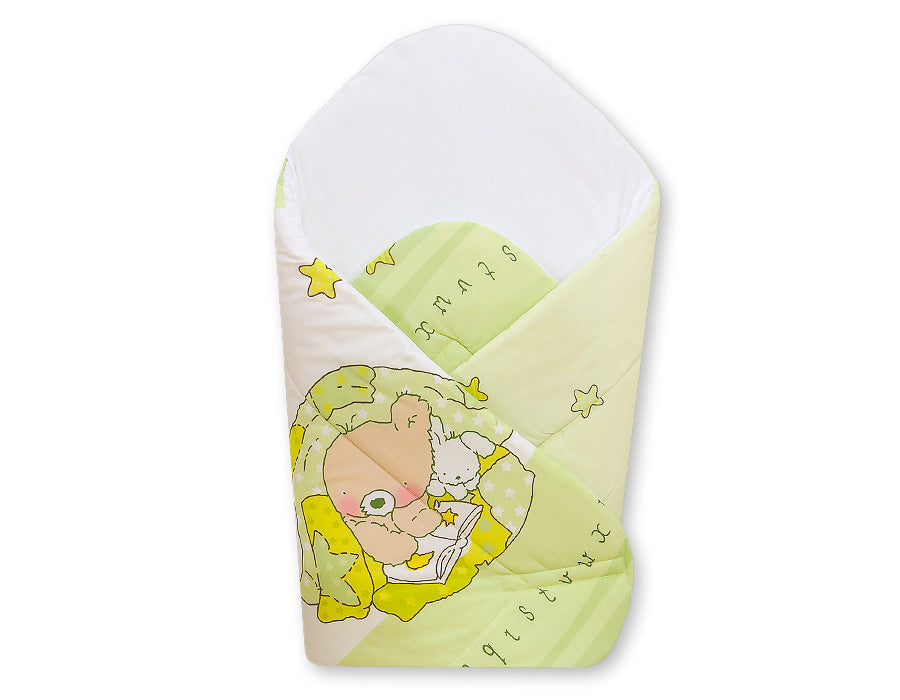 Baby nest with stiffenig - Basic Teddy bear with balloon green