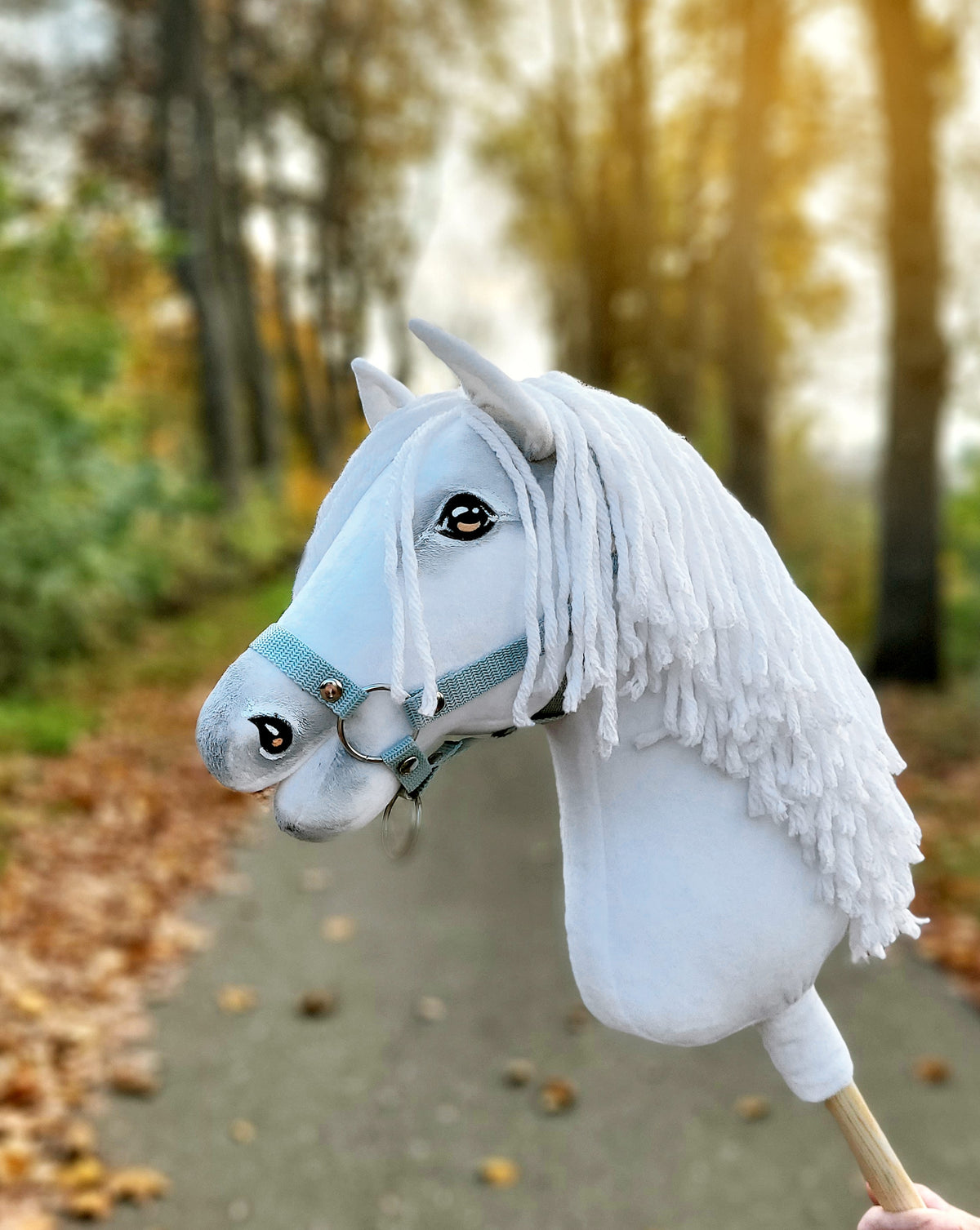 Horse on a stick Super Hobby Horse Premium - white A3