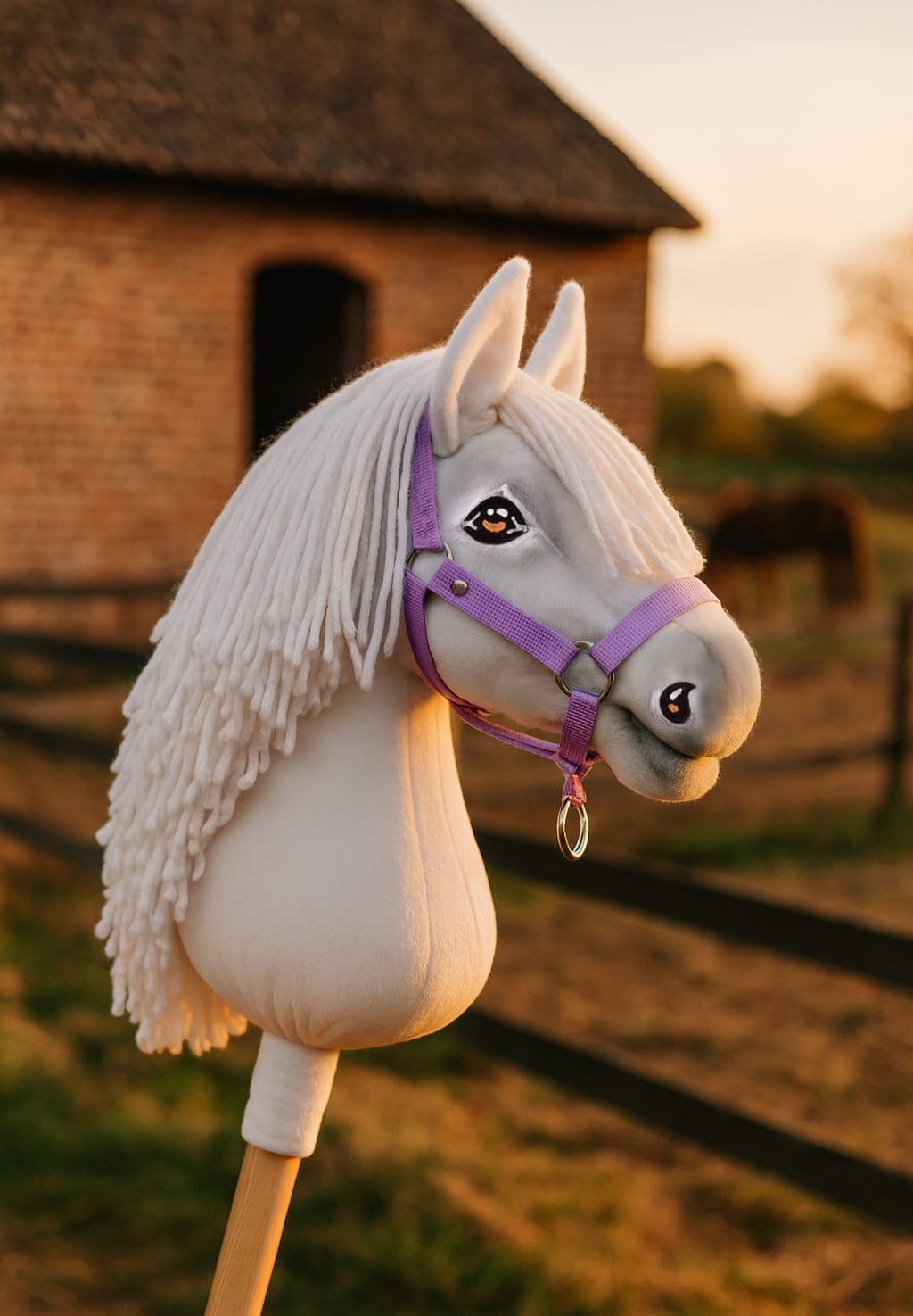 Horse on a stick Super Hobby Horse Premium - white A3