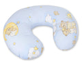 Breastfeeding Pillow Nursing Croissant Pillow, removable, Hands-Free Feeding- blue teddy bears