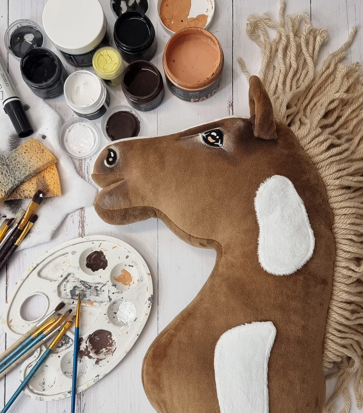 Horse on a stick Super Hobby Horse Premium - western III bay horse A3