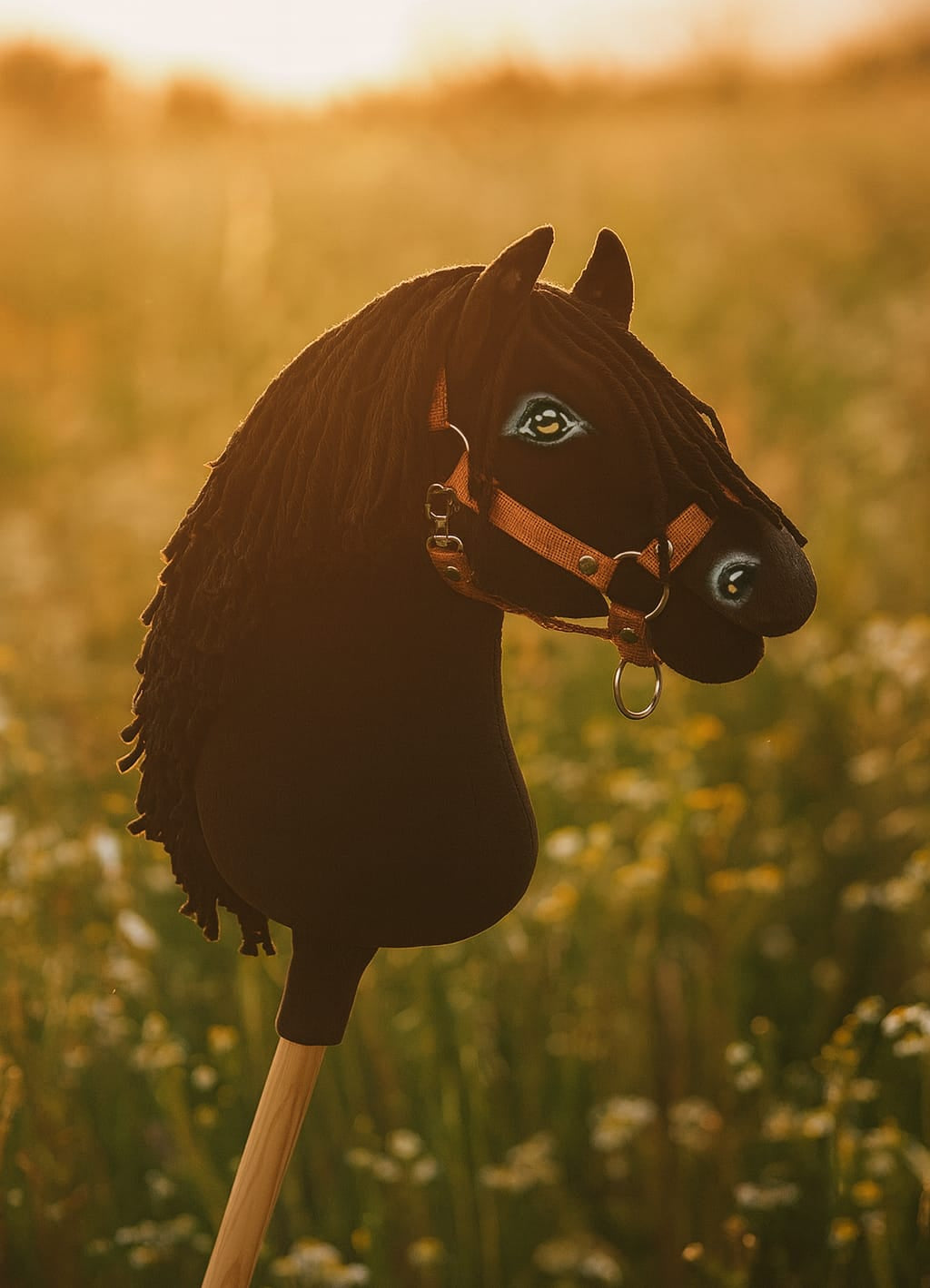 Horse on a stick Super Hobby Horse Premium - black horse A3