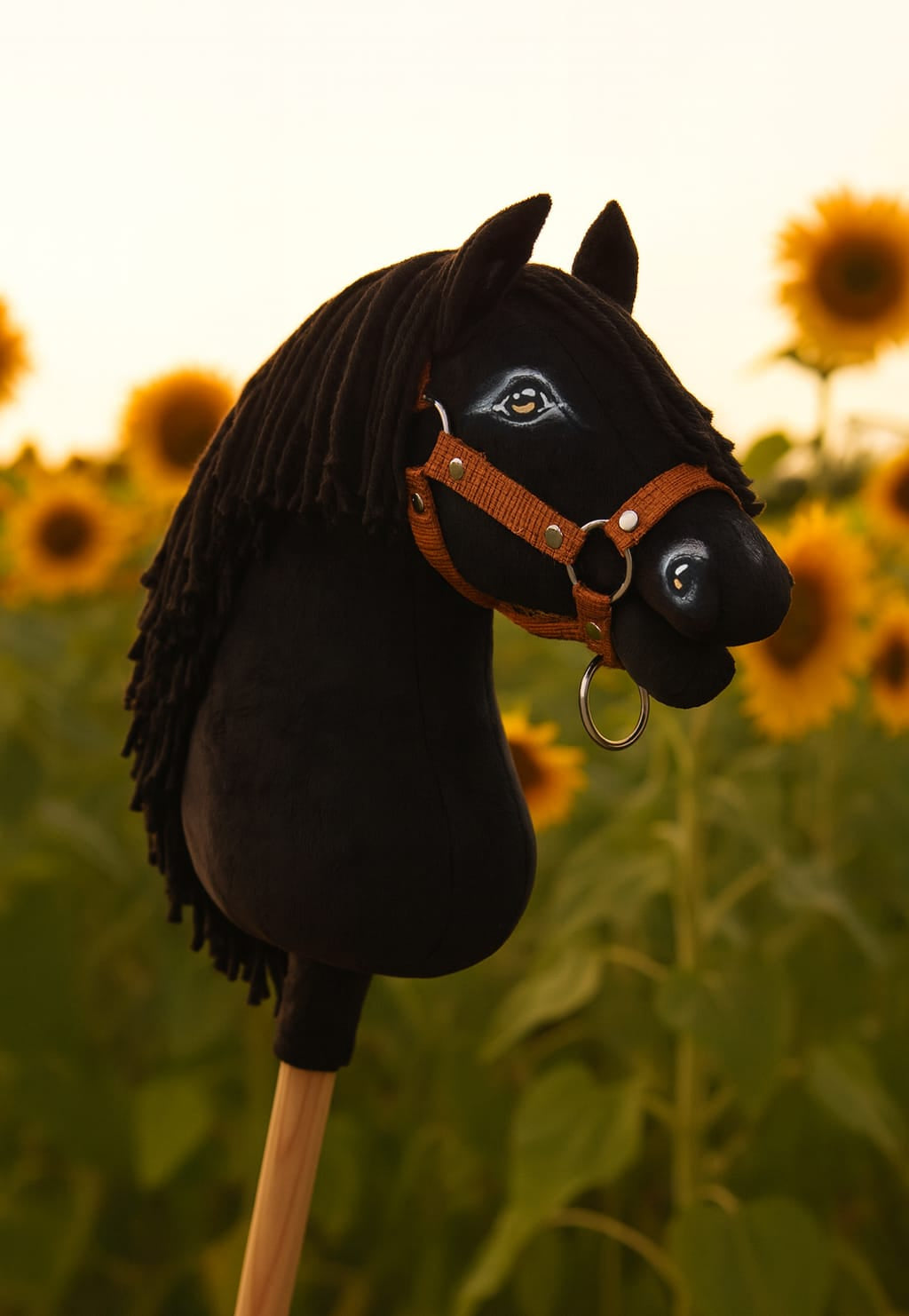 Horse on a stick Super Hobby Horse Premium - black horse A3
