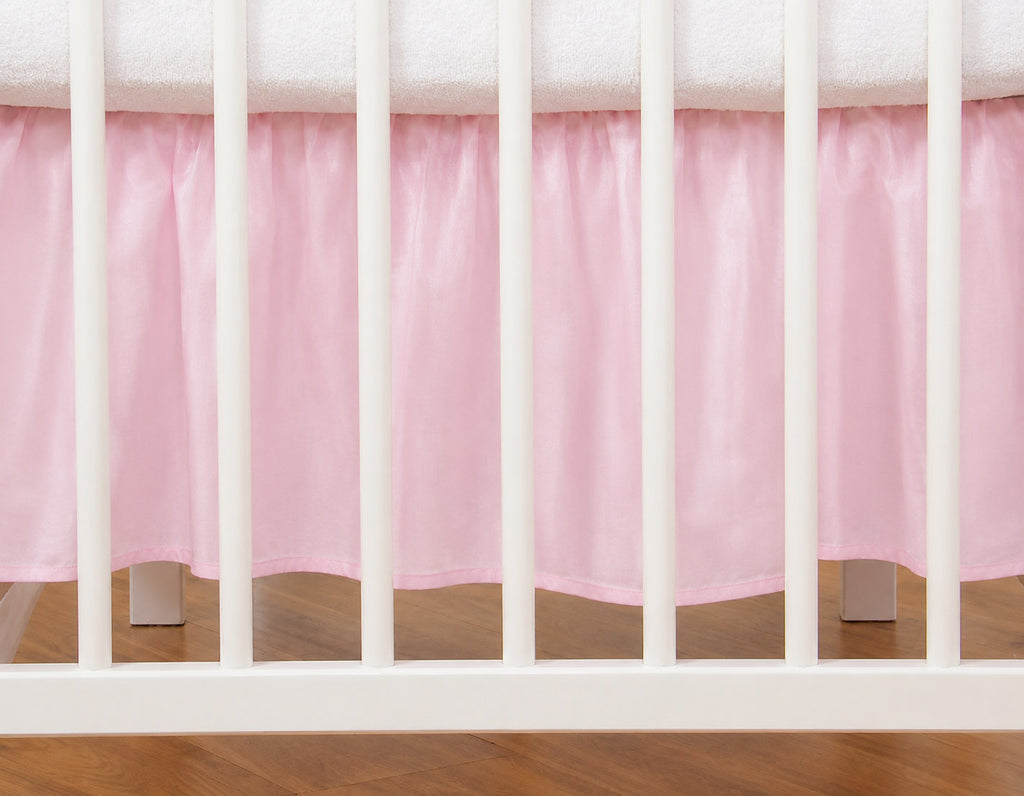 Dust Ruffle Crib - Bed Skirt - Masking flounce 120x60cm - pink