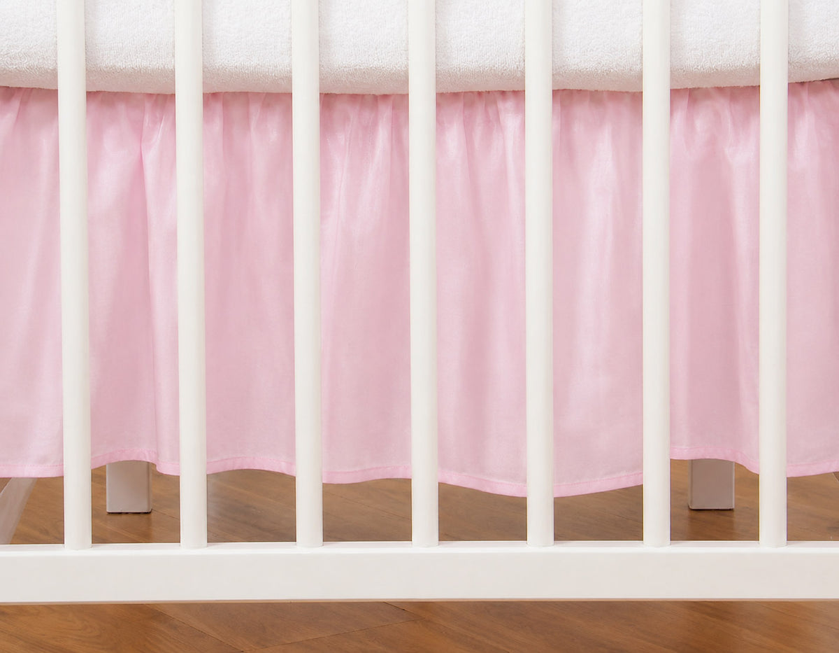 Dust Ruffle Crib - Bed Skirt - Masking flounce 120x60cm - pink