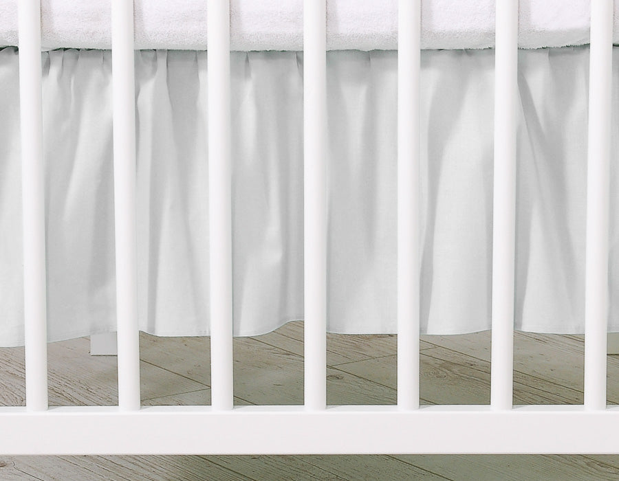 Dust Ruffle Crib - Bed Skirt - Masking flounce 120x60cm - grey