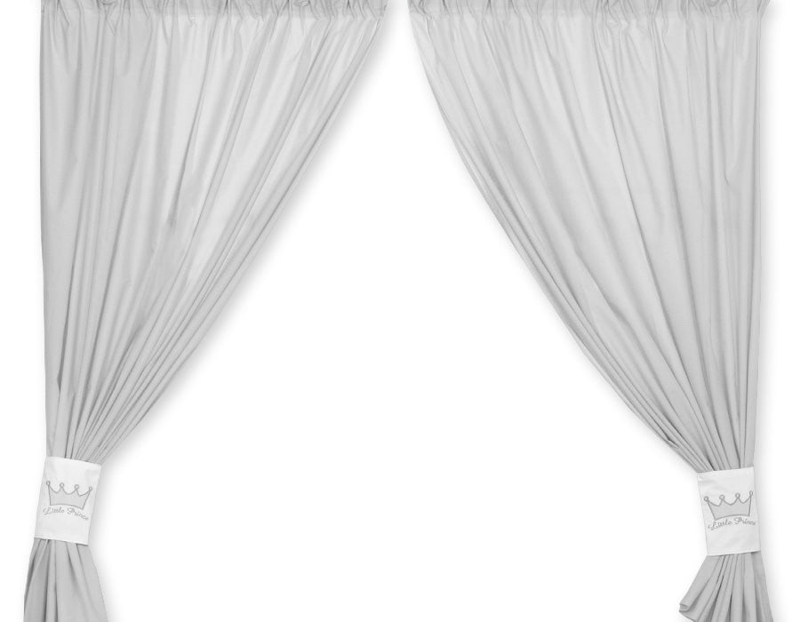 Curtains for baby room- Little Prince/Princess gray