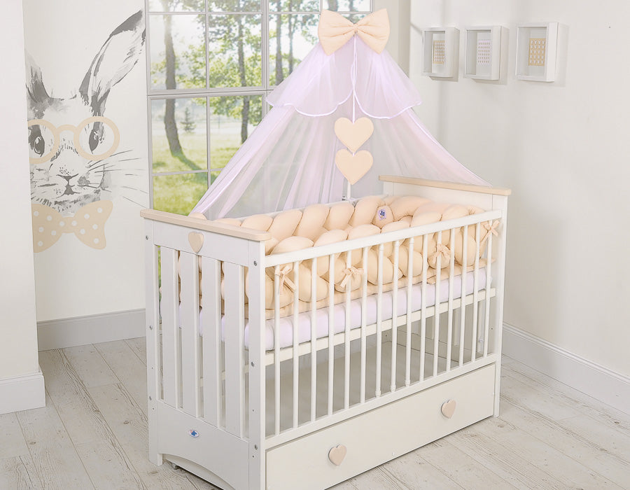 Mosquito-net made of chiffon- white
