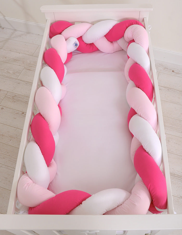 Knot bumper XXL- white-dark pink-pink