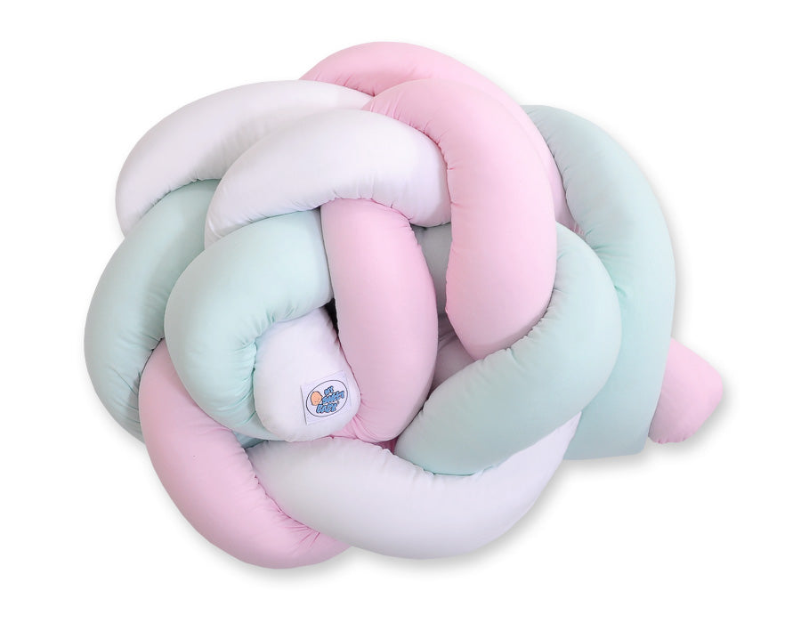 Knot bumper- white-pink-mint