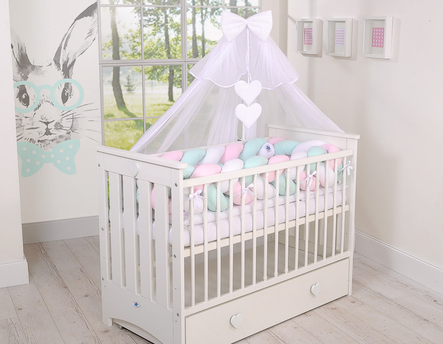 Knot bumper XXL- white-pink-mint