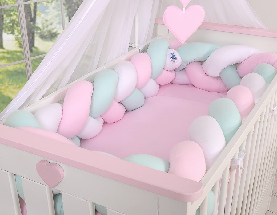 Knot bumper XXL- white-pink-mint