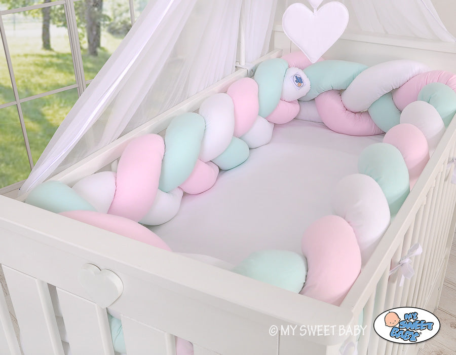 Knot bumper XXL- white-pink-mint
