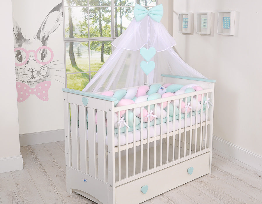 Knot bumper XXL- white-pink-mint