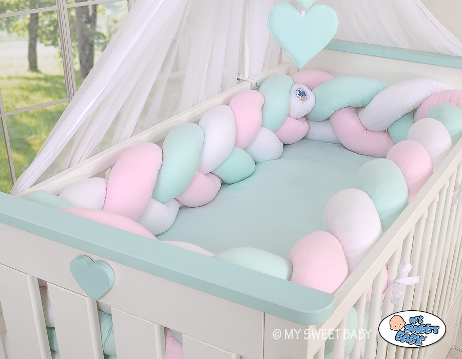 Knot bumper XXL- white-pink-mint