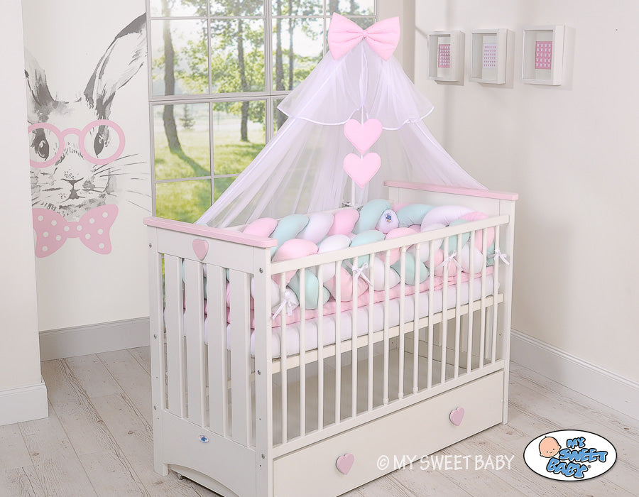Knot bumper XXL- white-pink-mint