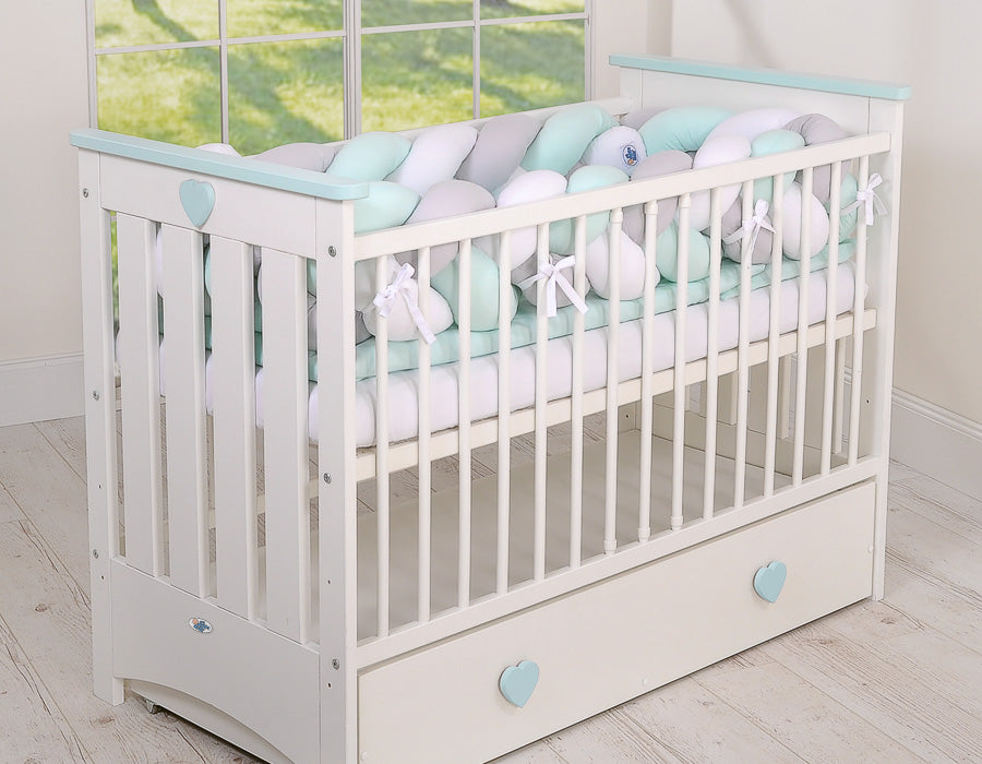 Knot bumper XXL- white-gray-mint