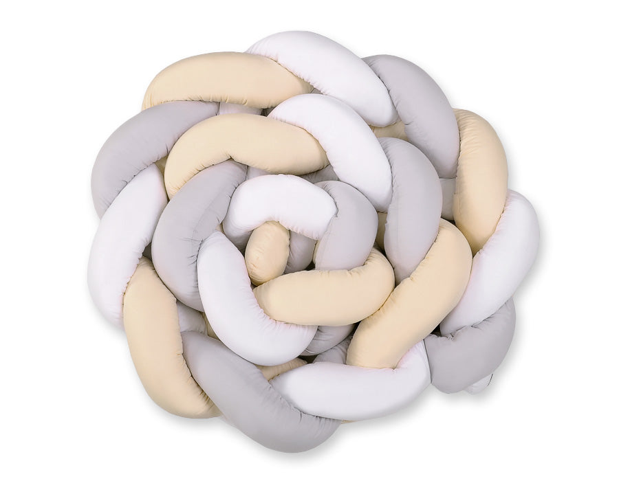 Knot bumper XXL- white-gray-beige
