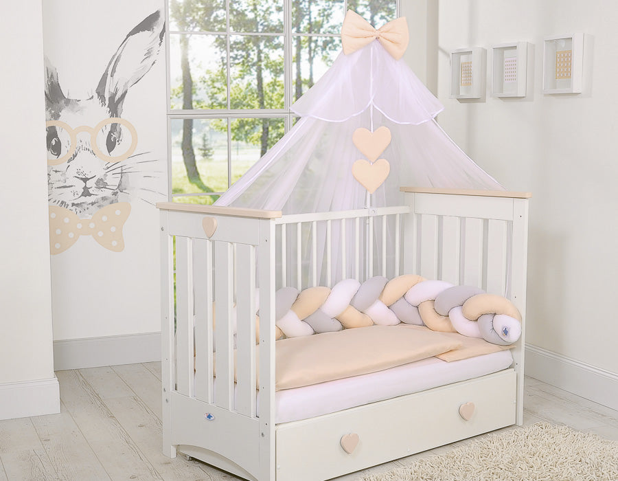 Knot bumper- white-gray-beige