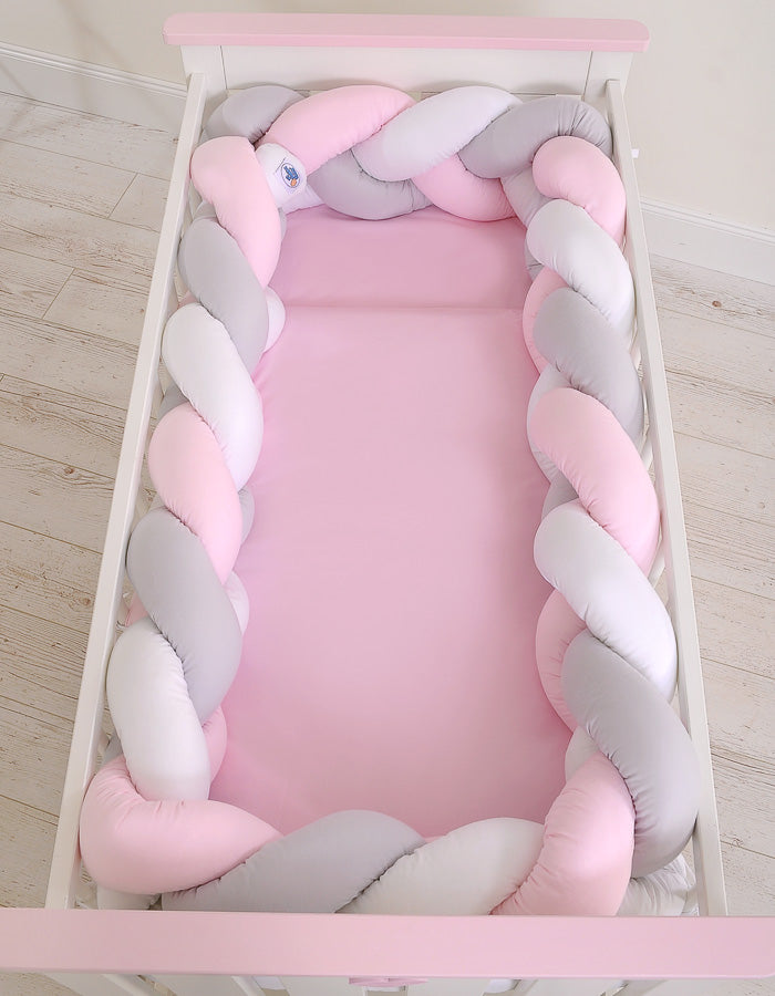 Knot bumper XXL- white-gray-pink