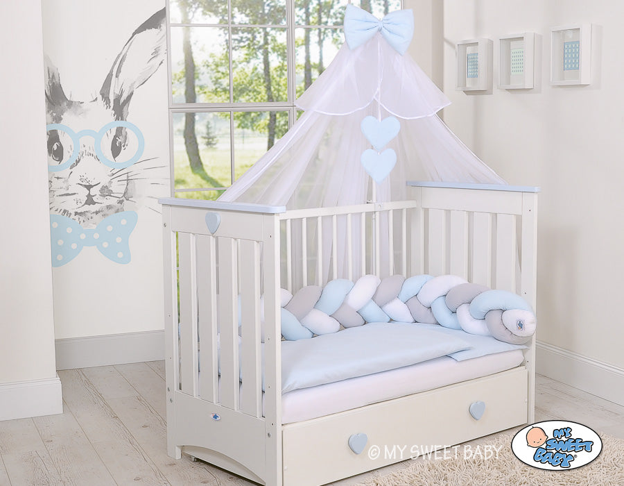 Knot bumper- white-gray-blue