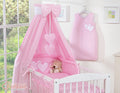 Canopy made of fabric- Hanging Hearts pink