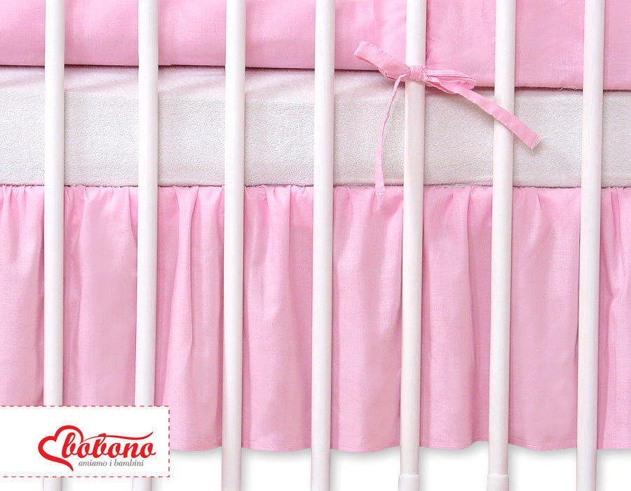 Dust Ruffle-Masking flounce 140x70cm- Hanging Hearts pink