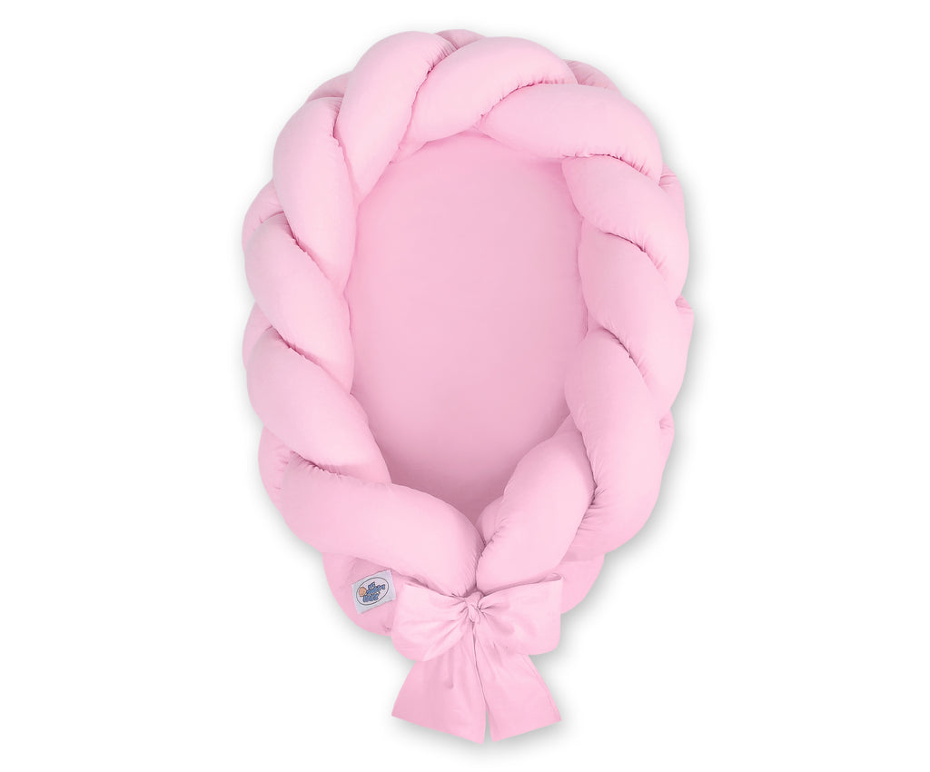 Braided baby nest 2 in 1 - pink