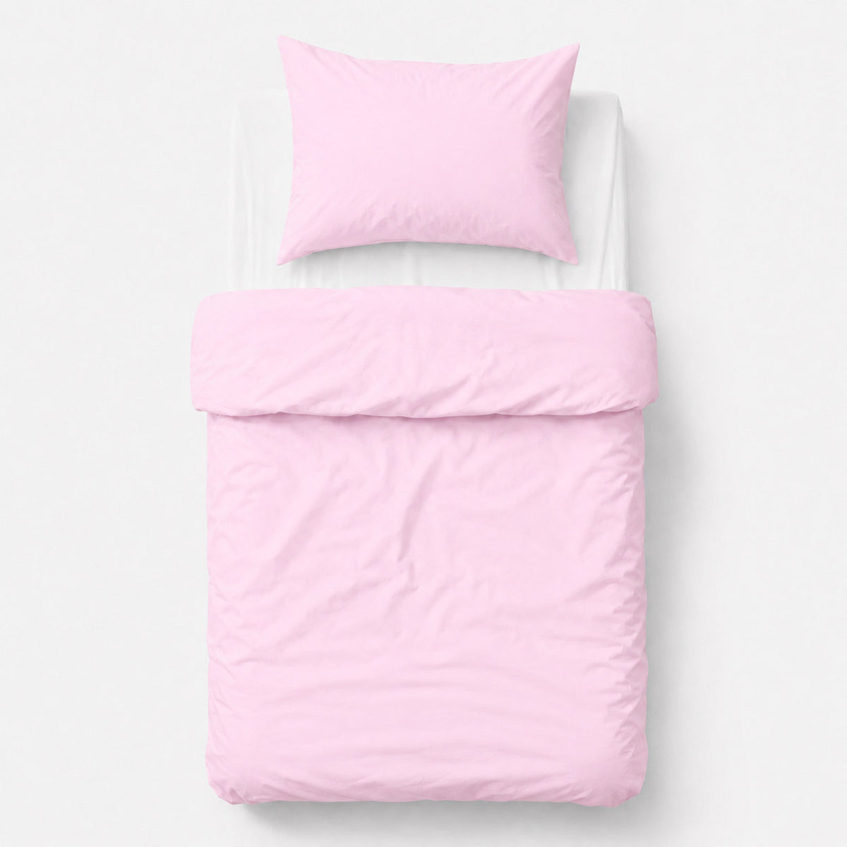 Cotton children's bedding set 2 pieces pillowcase 60x40 cm and duvet cover 135x100 cm - pink
