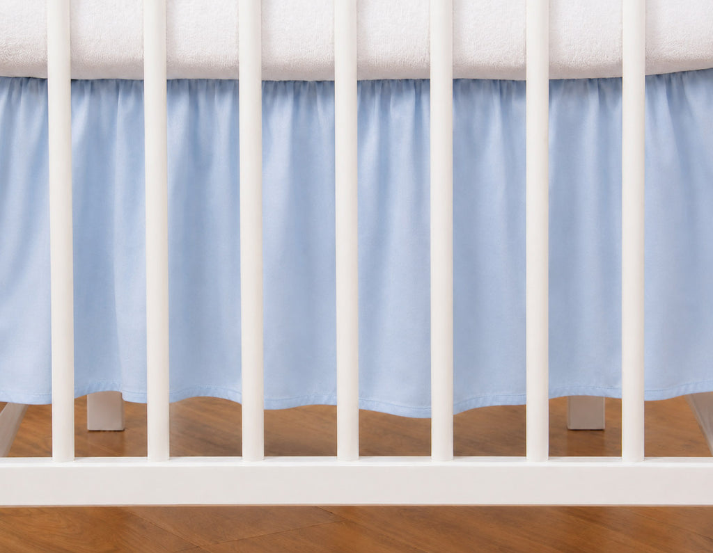 Dust Ruffle Crib - Bed Skirt - Masking flounce 120x60cm - blue