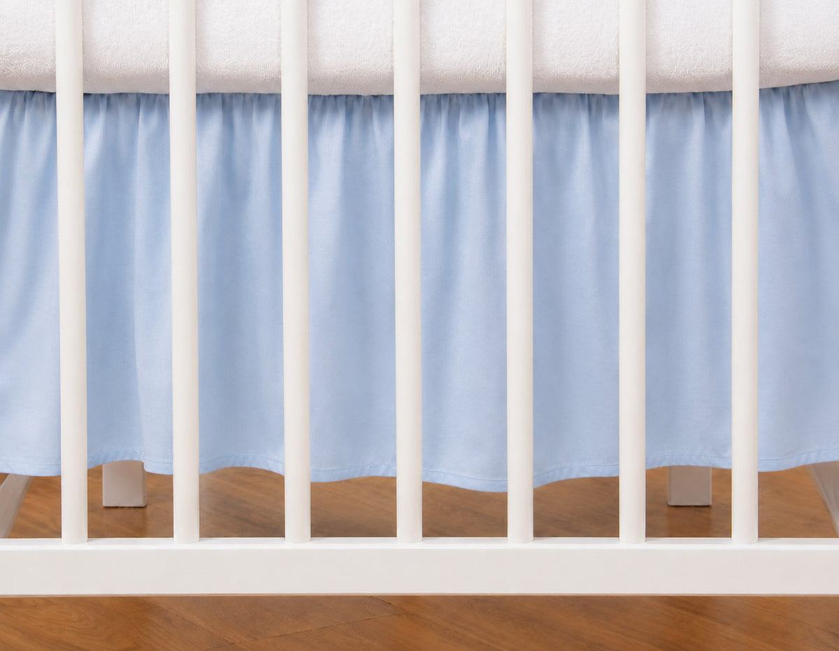 Dust Ruffle Crib - Bed Skirt - Masking flounce 120x60cm - blue