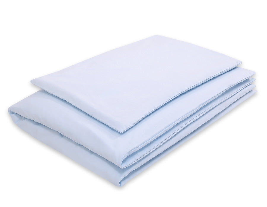 Cotton children's bedding set, 2 pieces, pillowcase 60x40 cm and duvet cover 120x90 cm - blue