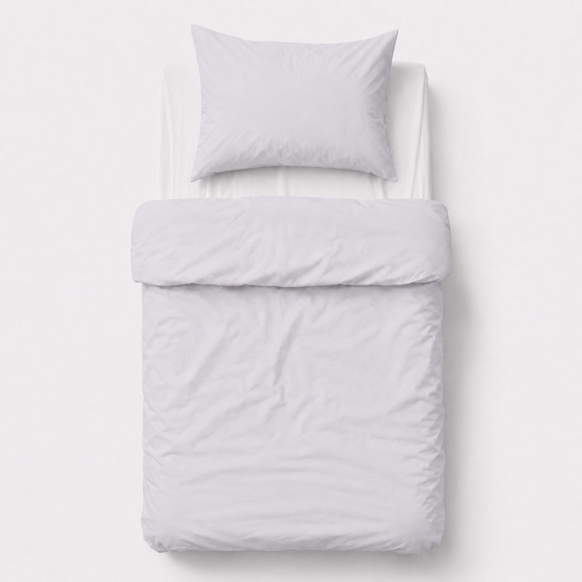Cotton children's bedding set, 2 pieces, pillowcase 60x40 cm and duvet cover 120x90 cm - gray