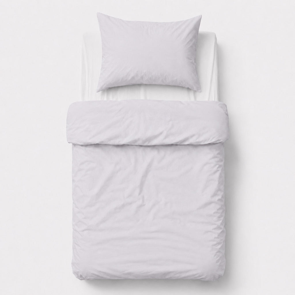 Cotton children's bedding set 2 pieces pillowcase 60x40 cm and duvet cover 135x100 cm - gray