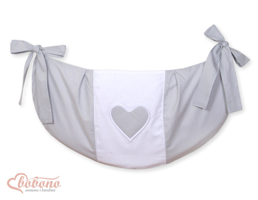 Toys bag- Hanging Hearts grey