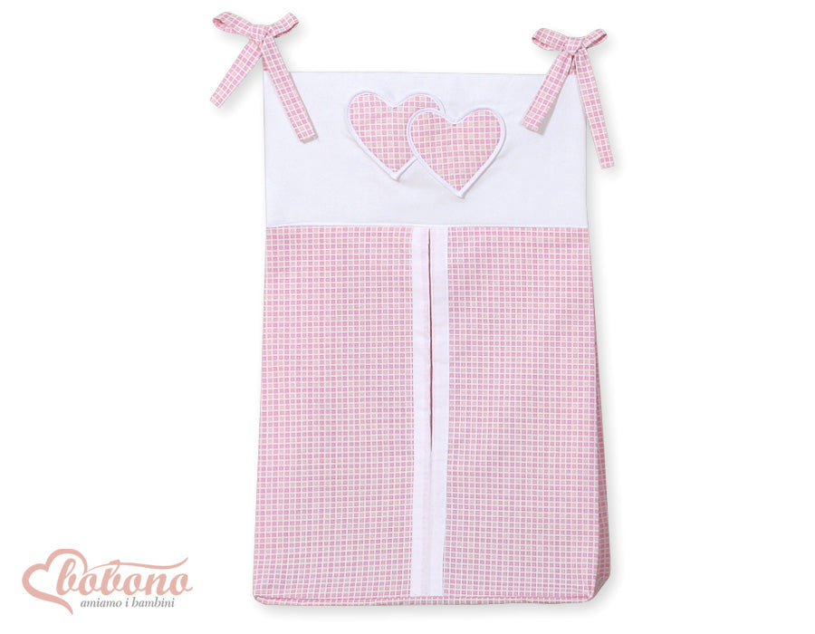 Diaper bag- Hanging Hearts pink checkered