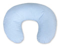 Breastfeeding Pillow Nursing Croissant Pillow, removable, Hands-Free Feeding - blue checkered
