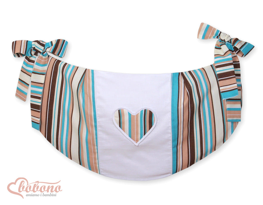 Toys bag- Hanging Hearts brown strips