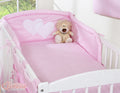 Bedding set 3-pcs 135x100 - Hanging Hearts white polka dots on pink