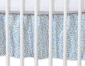 Dust Ruffle-Masking flounce 140x70cm- Hanging Hearts little blue flowers